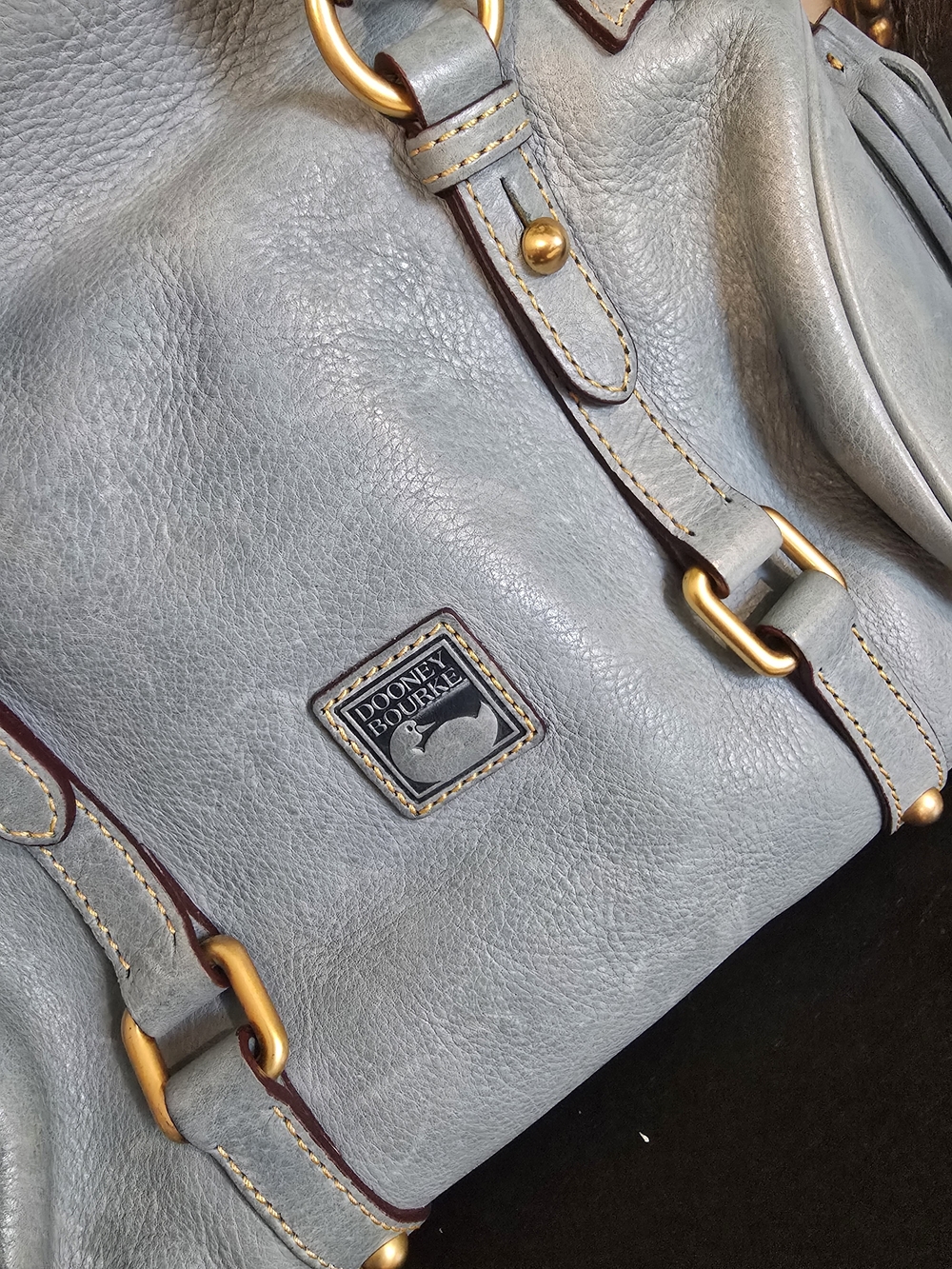 Dooney & Bourke Florentine Vachetta Leather Satchel With Tassel And Buckle - Picture 2 of 13
